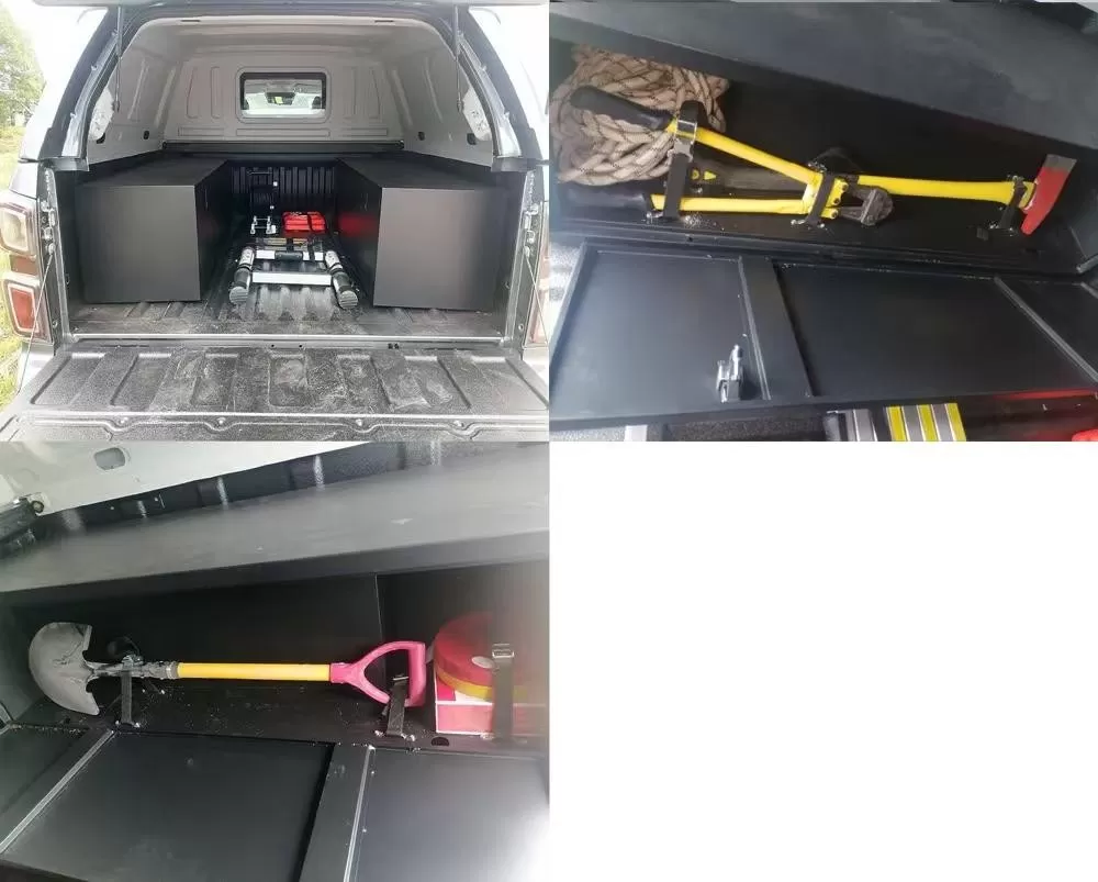 بيك اب ايسوزو D-MAX معدل مع مظلة مقاومة للماء قابلة للفصل لتخزين آمن للبضائع